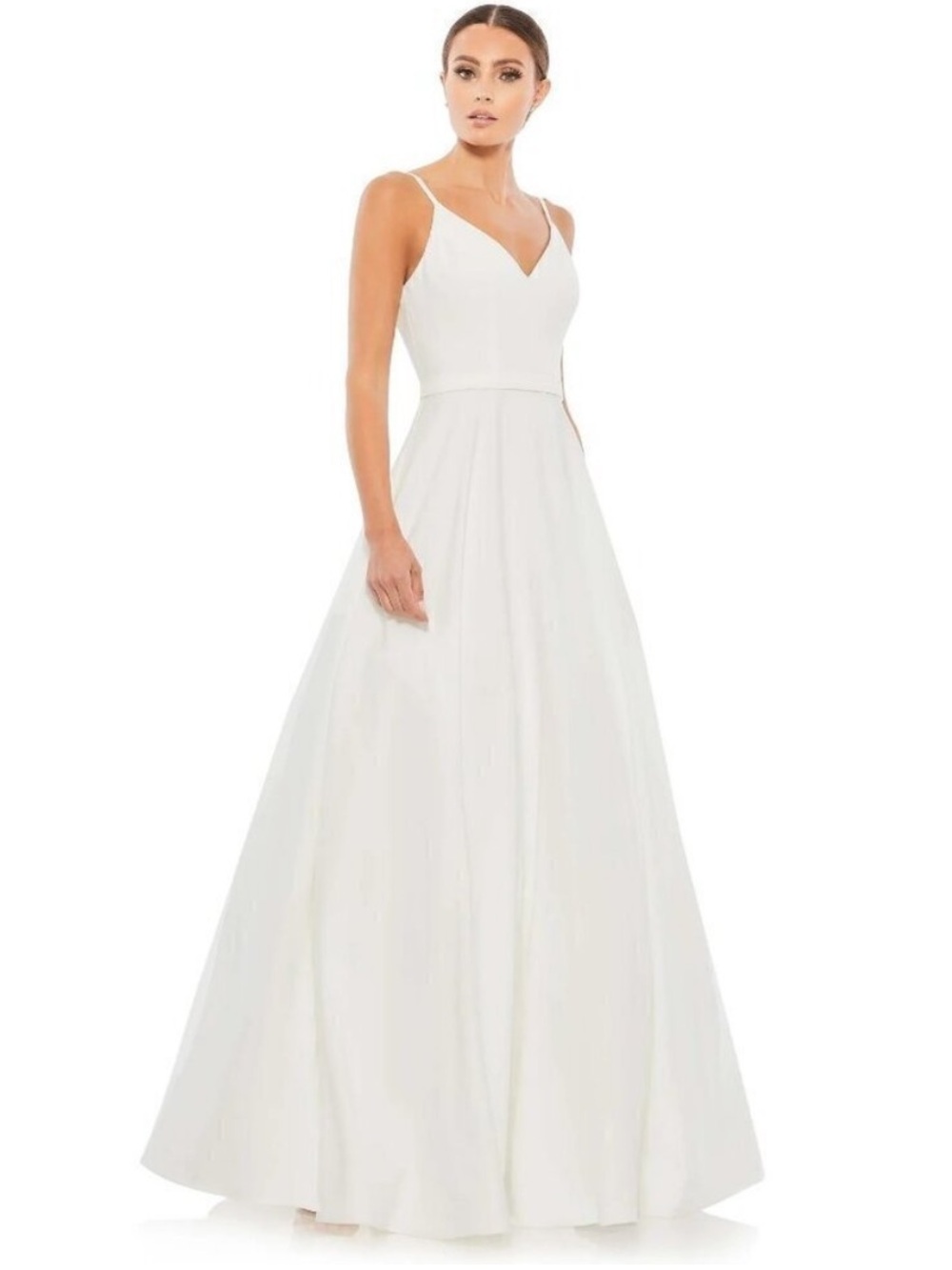 Mac Duggal Women’s Ieena Elegant A-Line Dress Ballgown Wedding New White Size 12